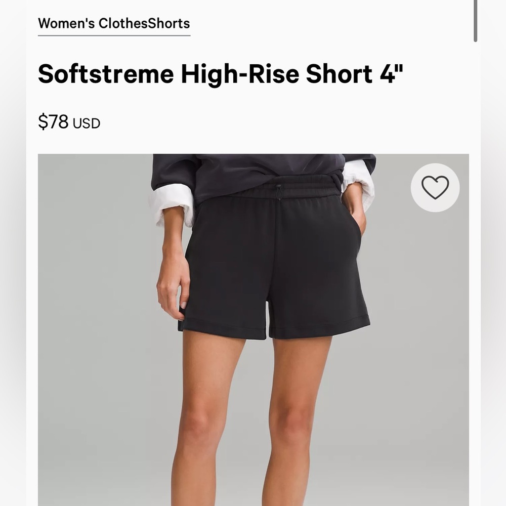LULULEMON Women's Softstreme Shorts SIZE 2! Worn a few times, great condition